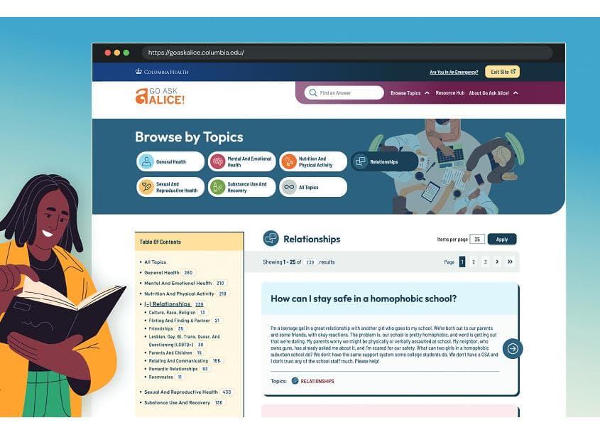 Go Ask Alice! Website Redesign