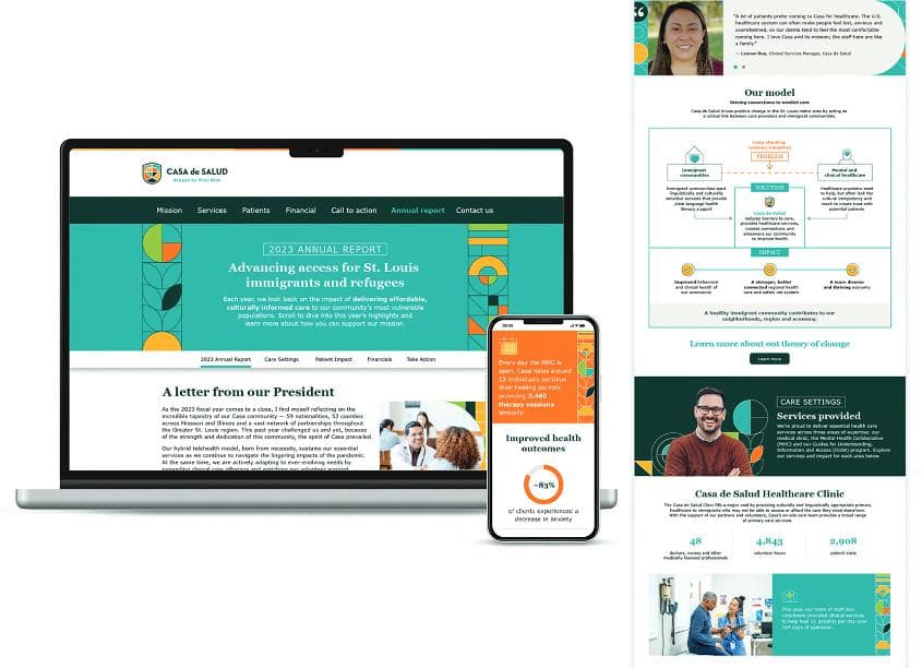 Casa de Salud Annual Report Website