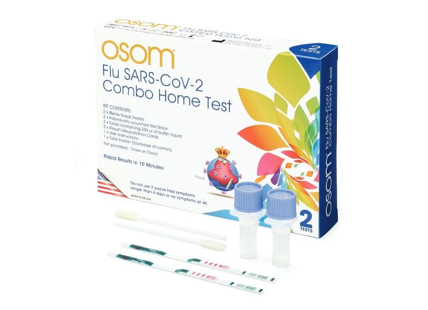OSOM Flu SARS-CoV-2 Combo Home Test