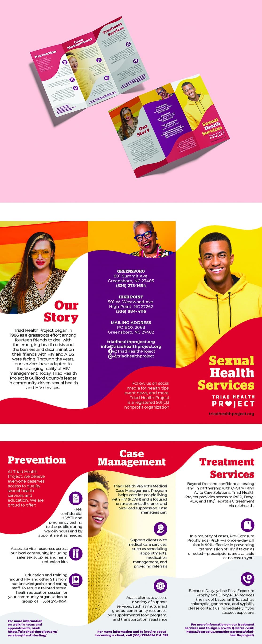 Triad Health Project's Sexual Health Services Brochure