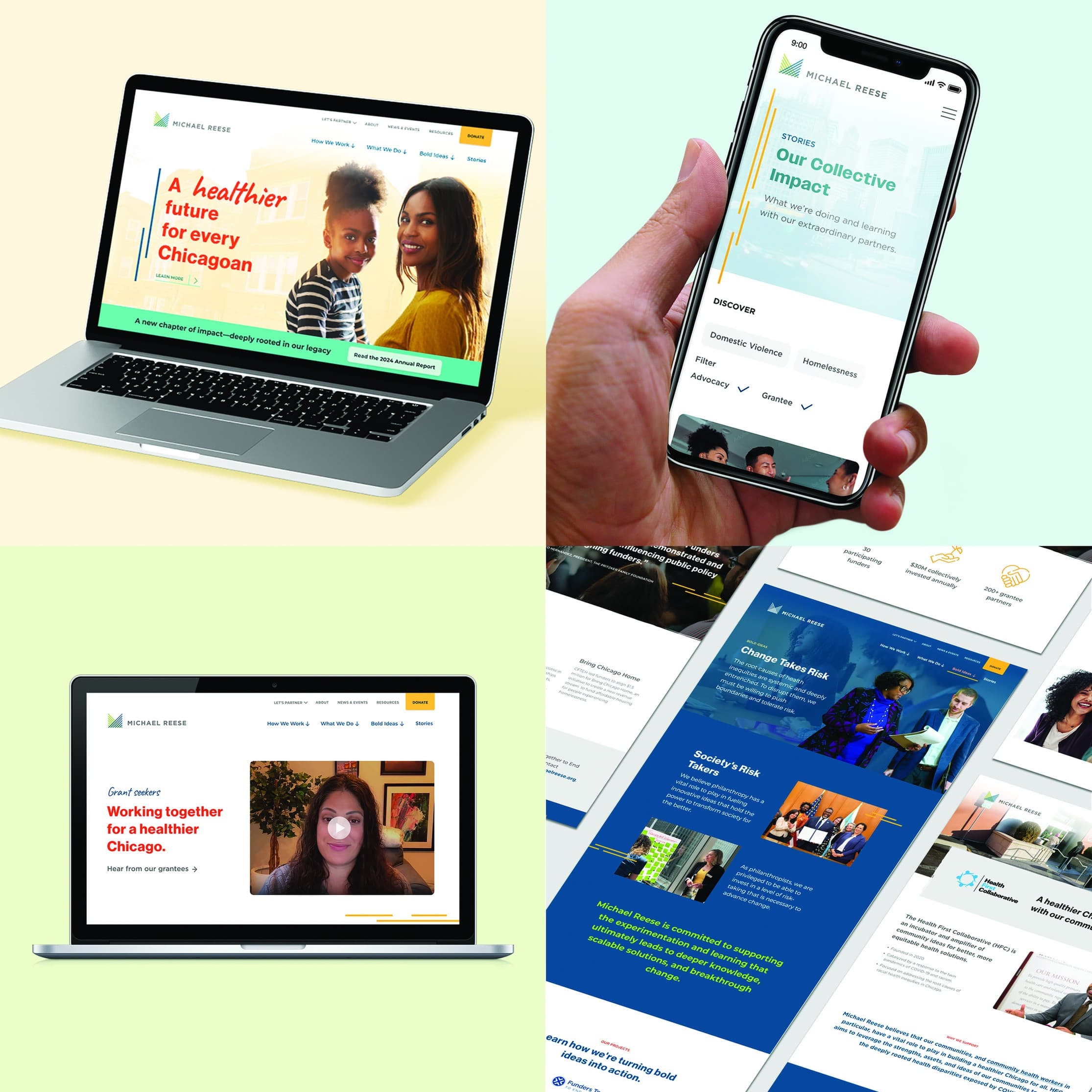 Michael Reese Health Trust Website Redesign