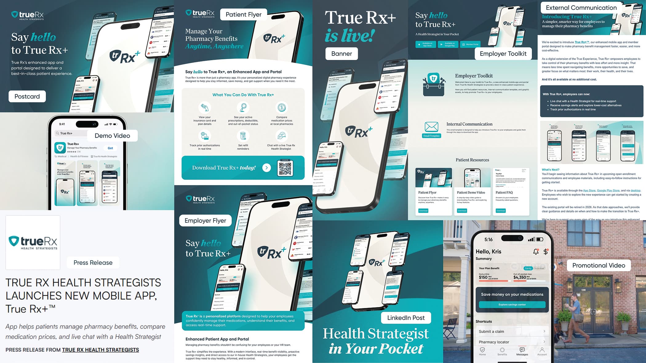 True Rx+ Mobile App Design Launch Campaign