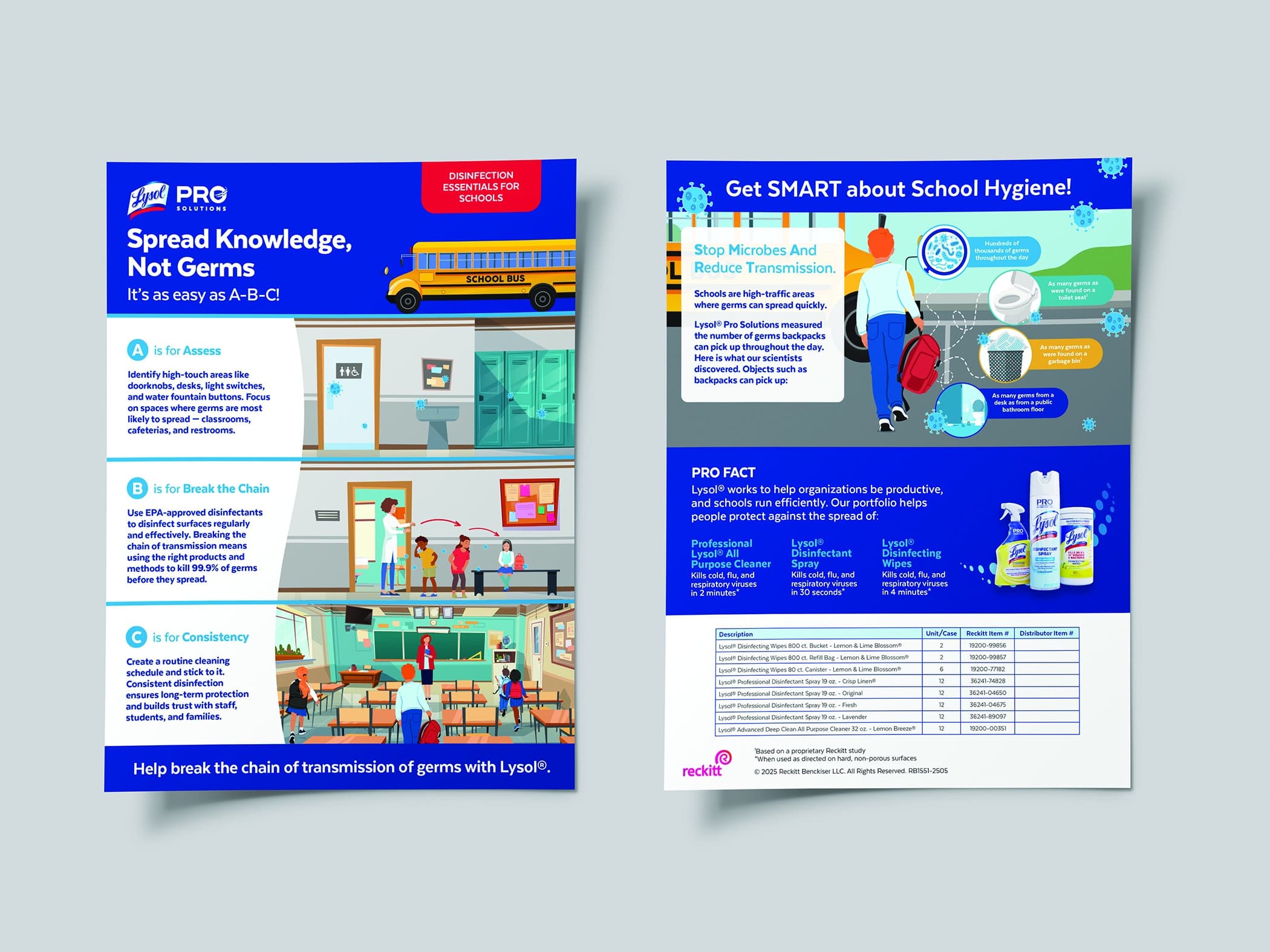 Spread Knowledge, Not Germs Back-to-School Sell Sheet