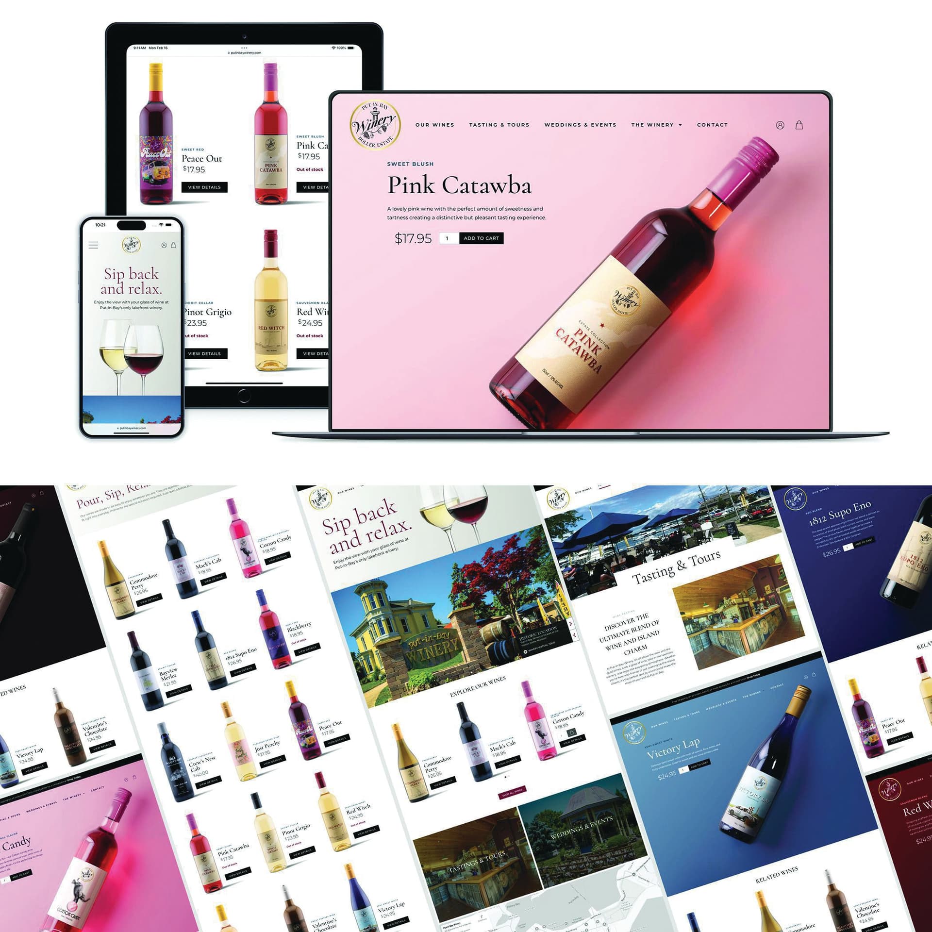 Put-in-Bay Winery Website Redesign