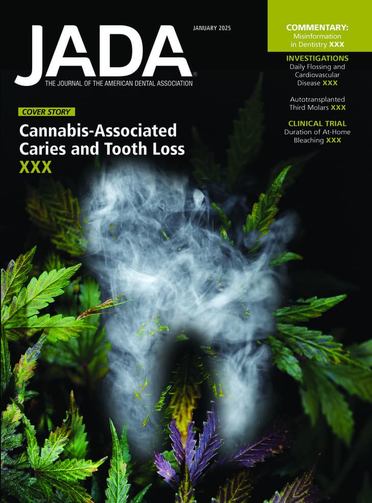 JADA Cover: Cannabis-Associated Caries and Tooth Loss, January 2025