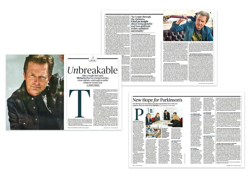 Michael J. Fox Unbreakable Editorial Feature