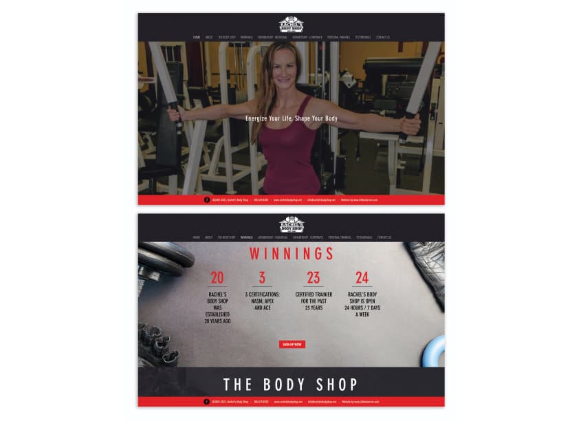 Rachel's Body Shop Website Design