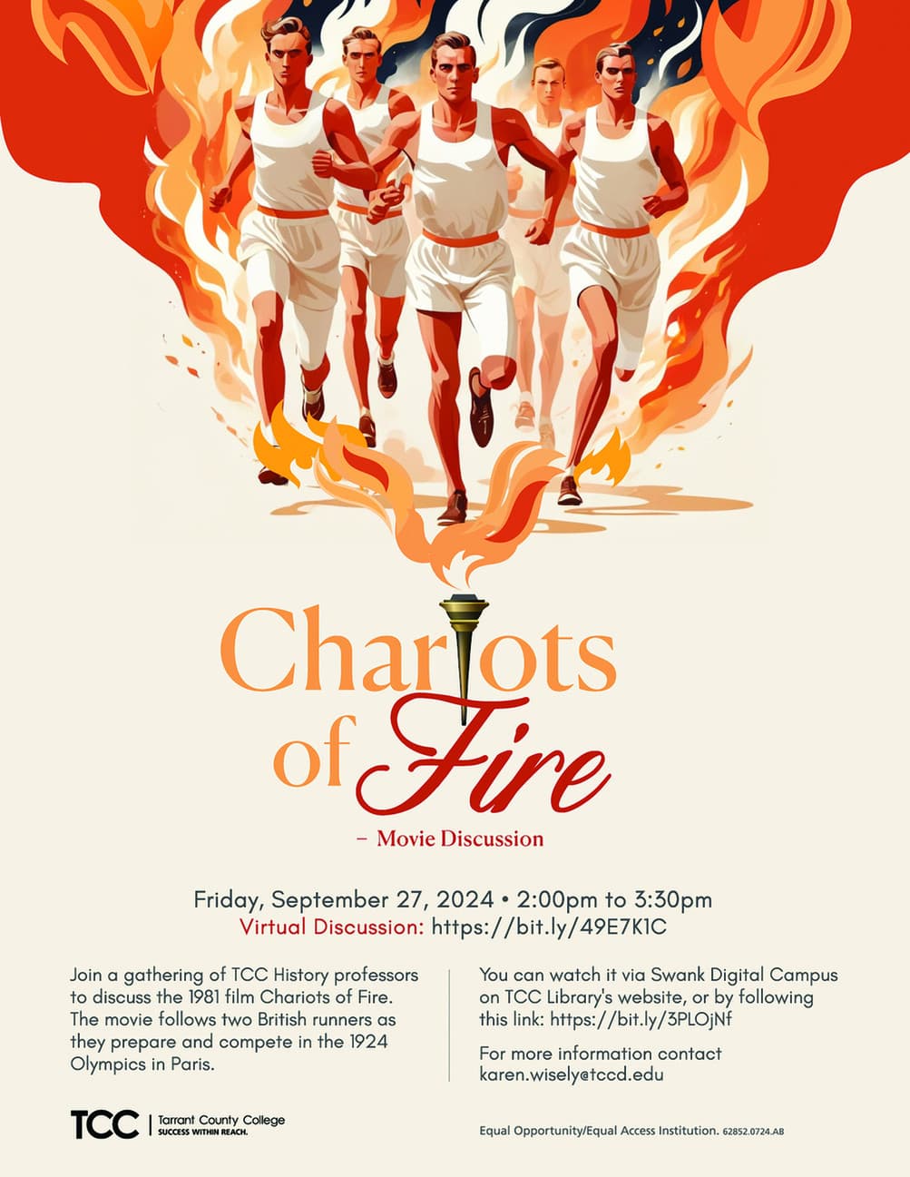 Chariots of Fire Film Discussion Poster