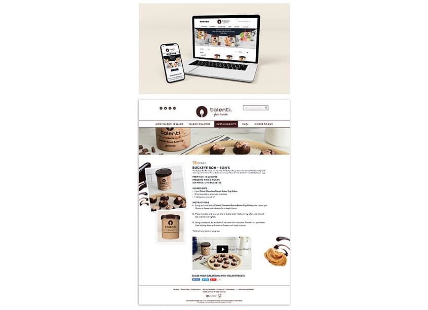 Talenti Website Design