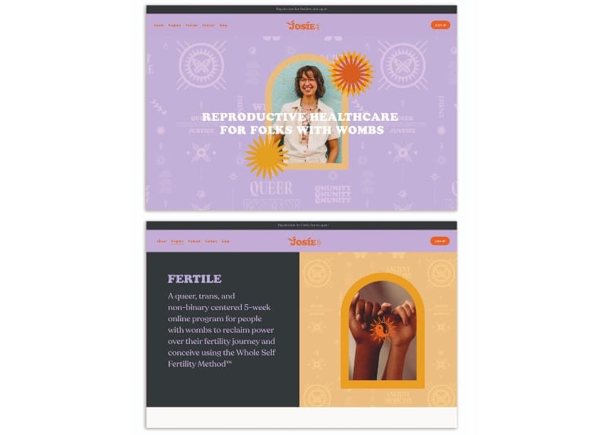 Intersectional Fertility Branded Website