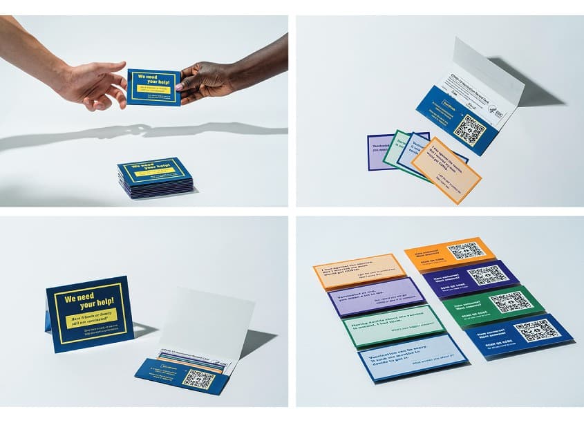 Covid-19 Conversation Cards — Health & Wellness design — by Washington University in St. Louis/Health Communication Design Studio — 2022 GDUSA award entry