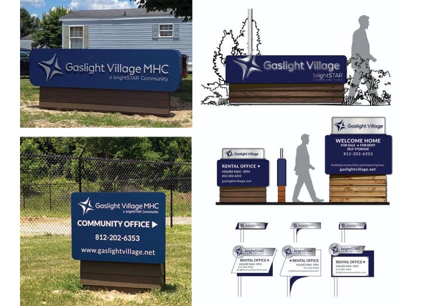 Gaslight Village Environmental Signage
