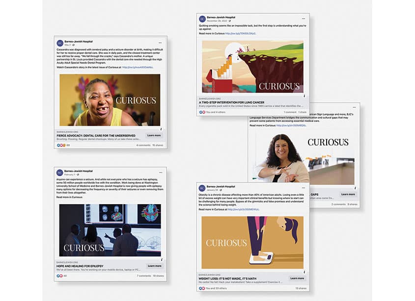 Curiosus Social Media Campaign — Health & Wellness design — by Werremeyer Creative — 2023 GDUSA award entry