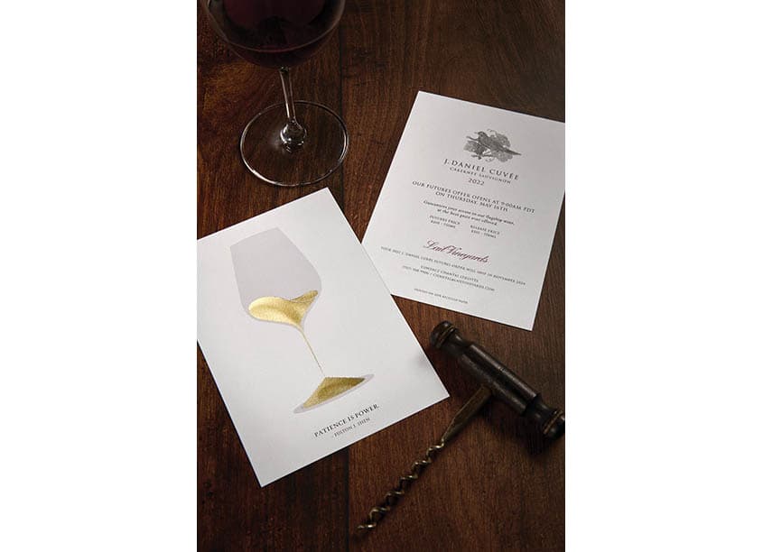 Lail Vineyards J. Daniel Cuvée Futures Mailer