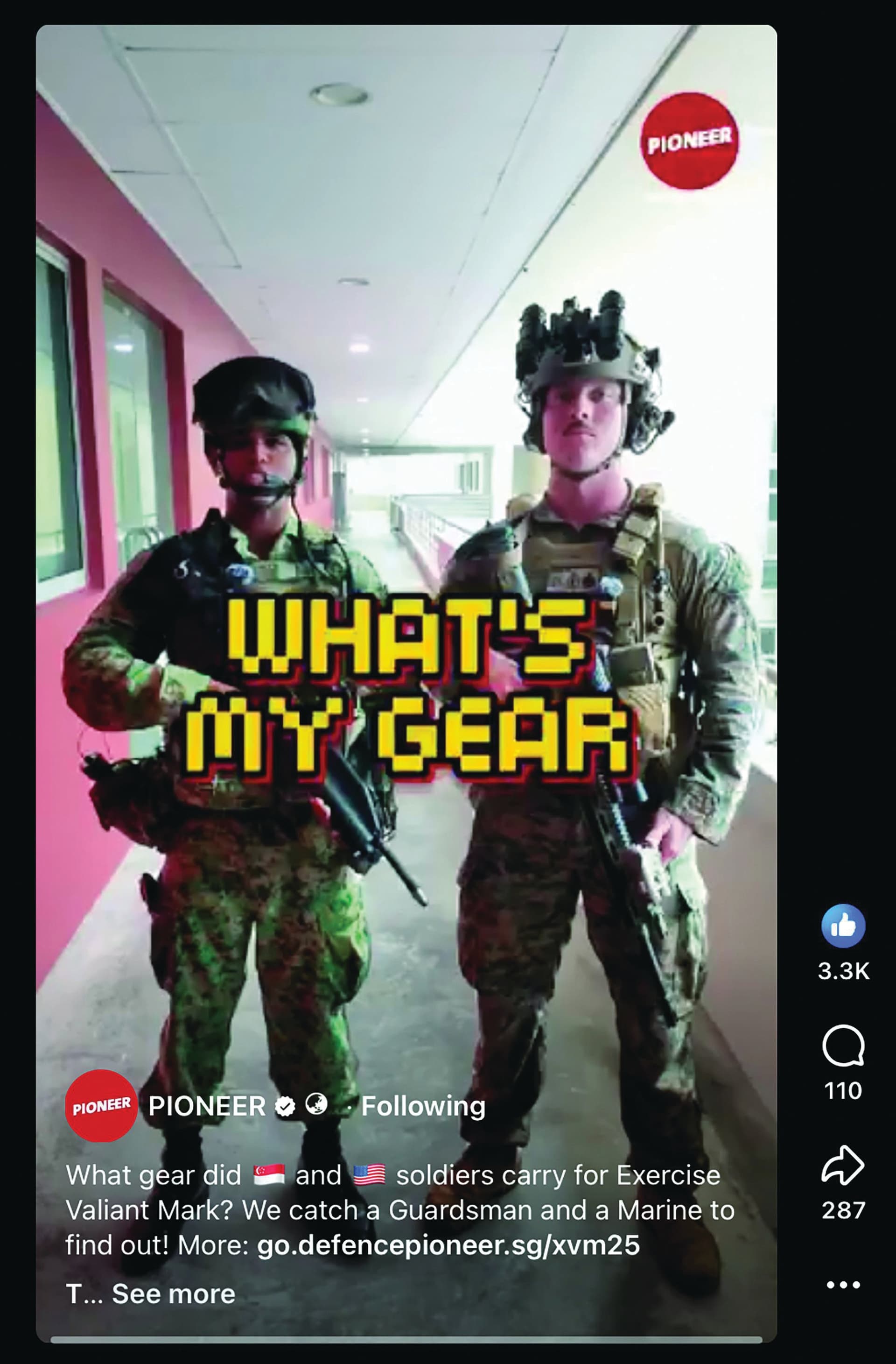 PIONEER: What’s My Gear? (SAF & USMC) Social Media