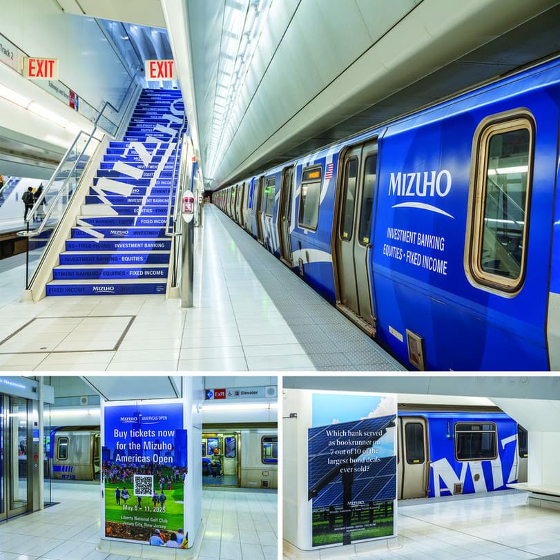 Mizuho Americas Brand Campaign Out-of-Home Station Takeover