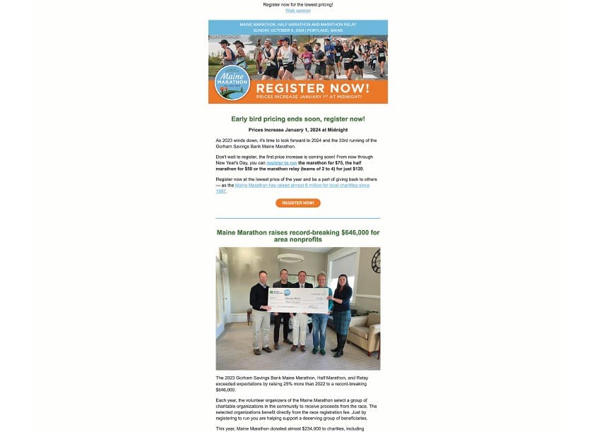 Maine Marathon Enewsletter