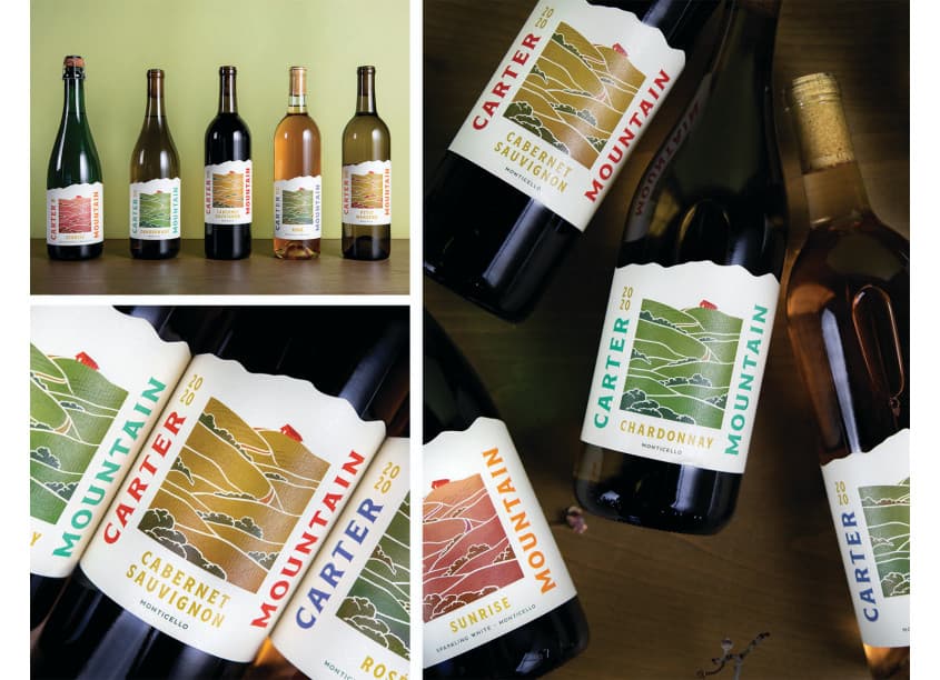 Carter Mountain Wines Label Design