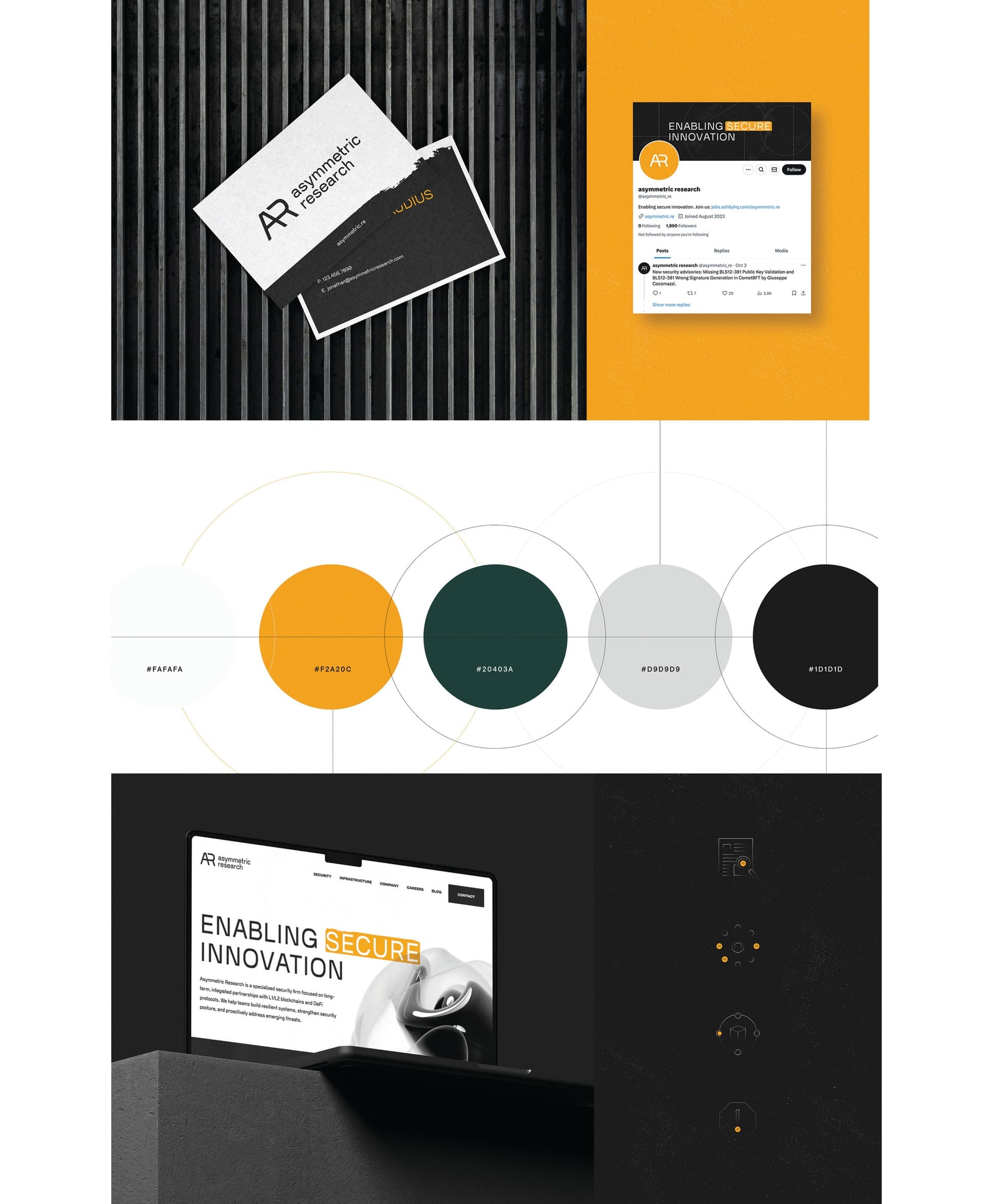 Asymmetric Research Digital Branding Assets — Digital Branding Assets design — by Social Design House — 2026 GDUSA award entry
