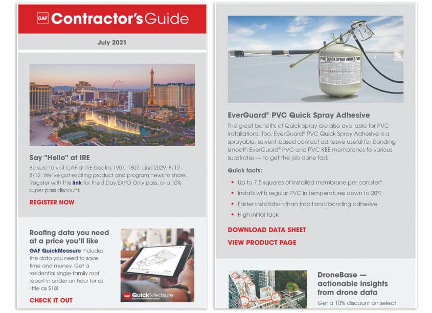 Contractor's Guide Newsletter — Digital Design — by GAF Creative Design — 2021 GDUSA award entry