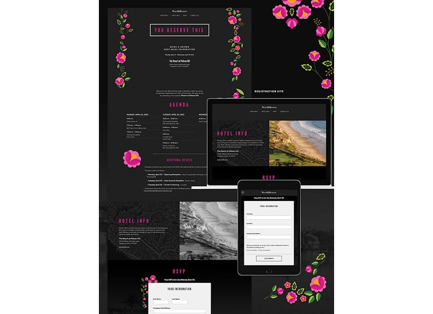 Word & Brown Sales Celebration Microsite
