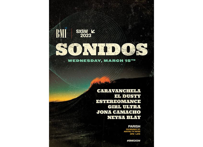 2023 BMI SxSW Sonidos Poster