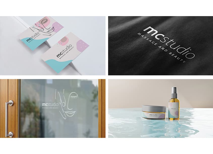 MC Studio Massage and Beauty Logo and Branding