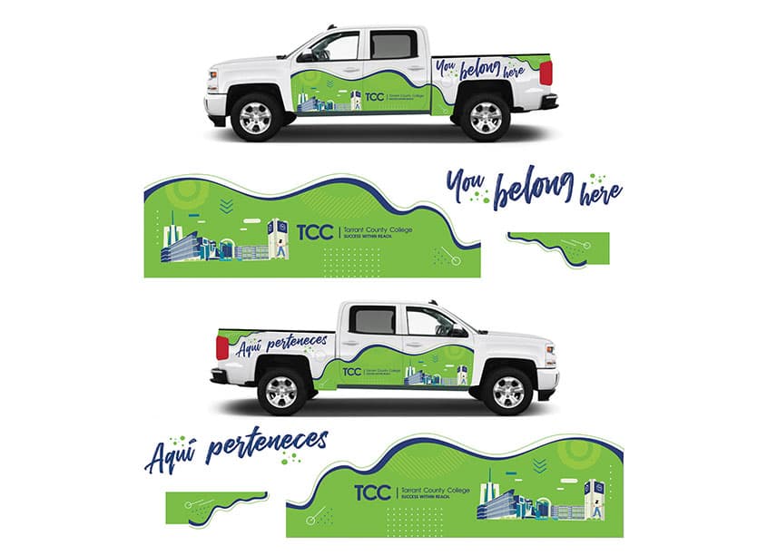 TCC Parade Float 'You Belong Here' Truck Wrap