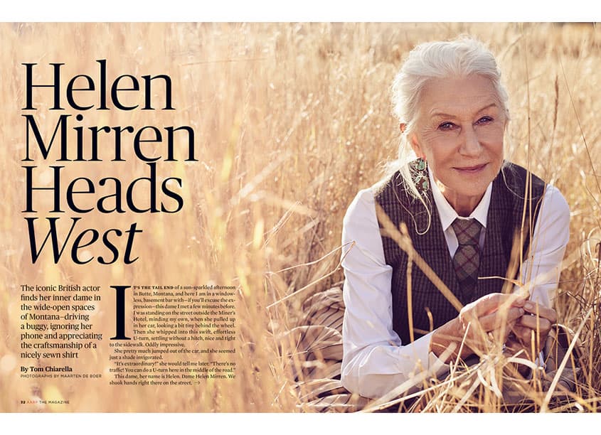 Helen Mirren Heads West, Cover Story, December/January 2023