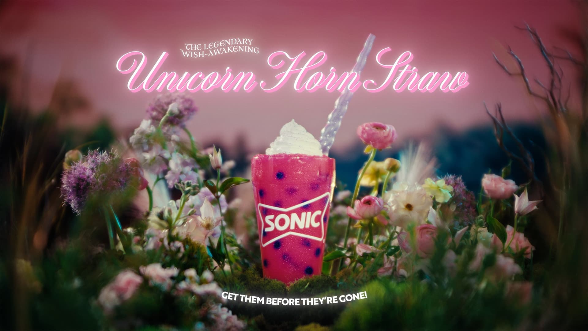 SONIC Unicorn Dream Slush/Horn Straw