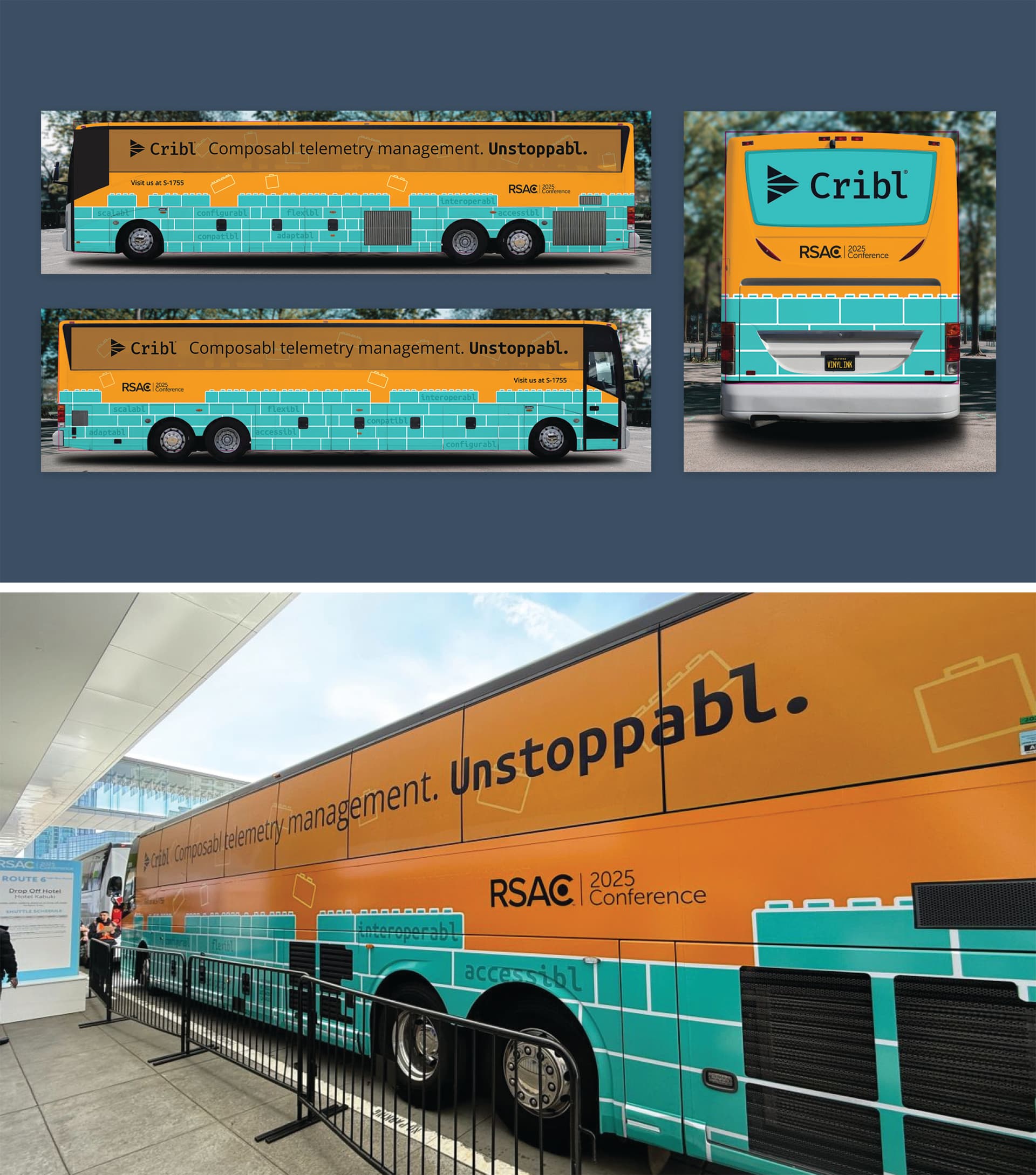 Cribl Bus Wrap at RSAC 2025 Conference