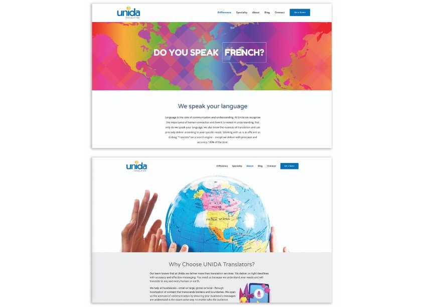 UNIDA Websites + Microsites