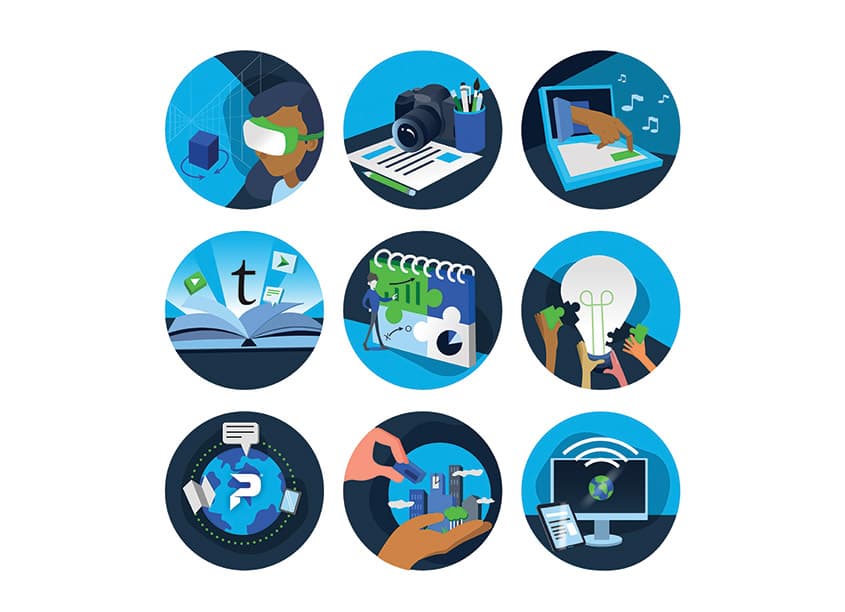 Core Creative Capabilities Icons — Branding + Identity Programs design — by Parsons/The Core Creative Agency — 2022 GDUSA award entry