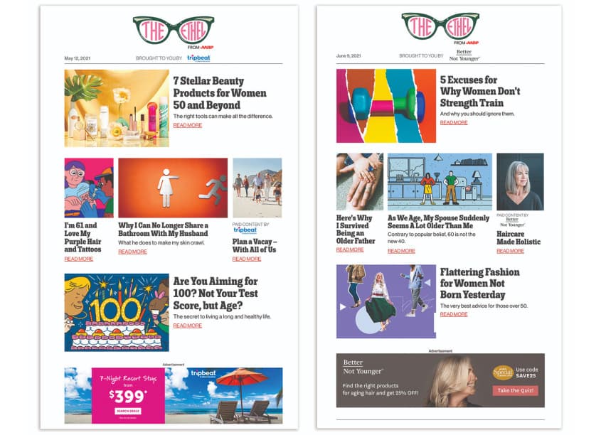 The Ethel from AARP — Digital Design — by AARP Publications — 2021 GDUSA award entry