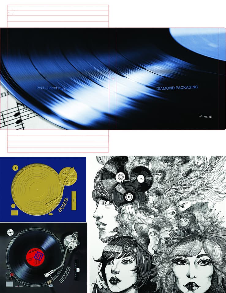 Diamond Packaging 2025 ‘Press Sheet Music’ Calendar