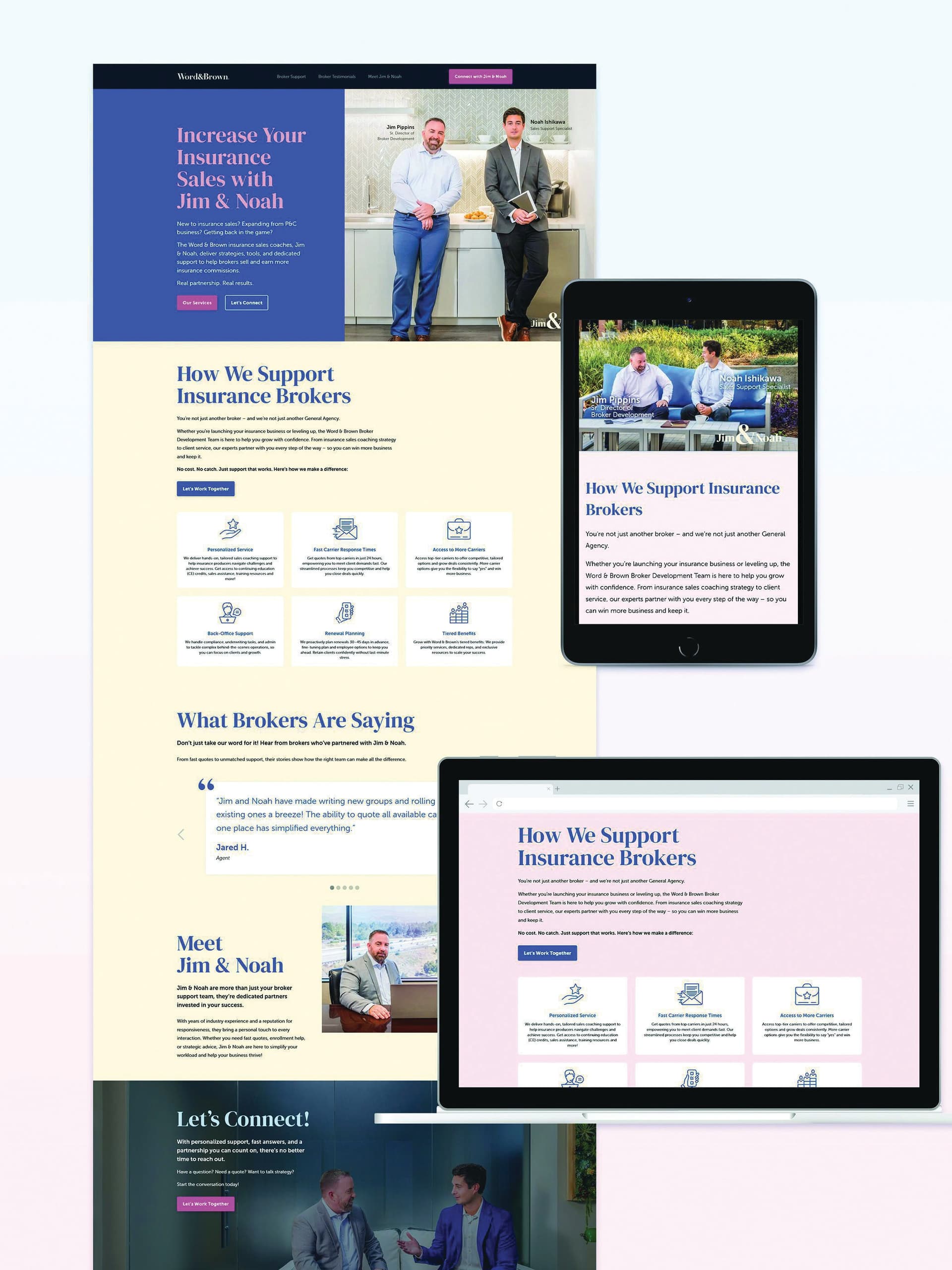 Word & Brown Broker Success Microsite