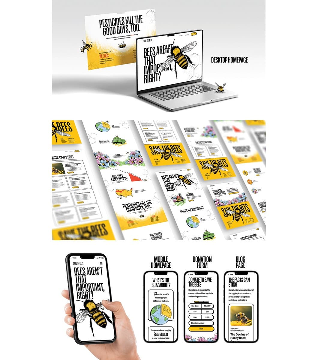 Save The Bees Conservation Microsite Student Project