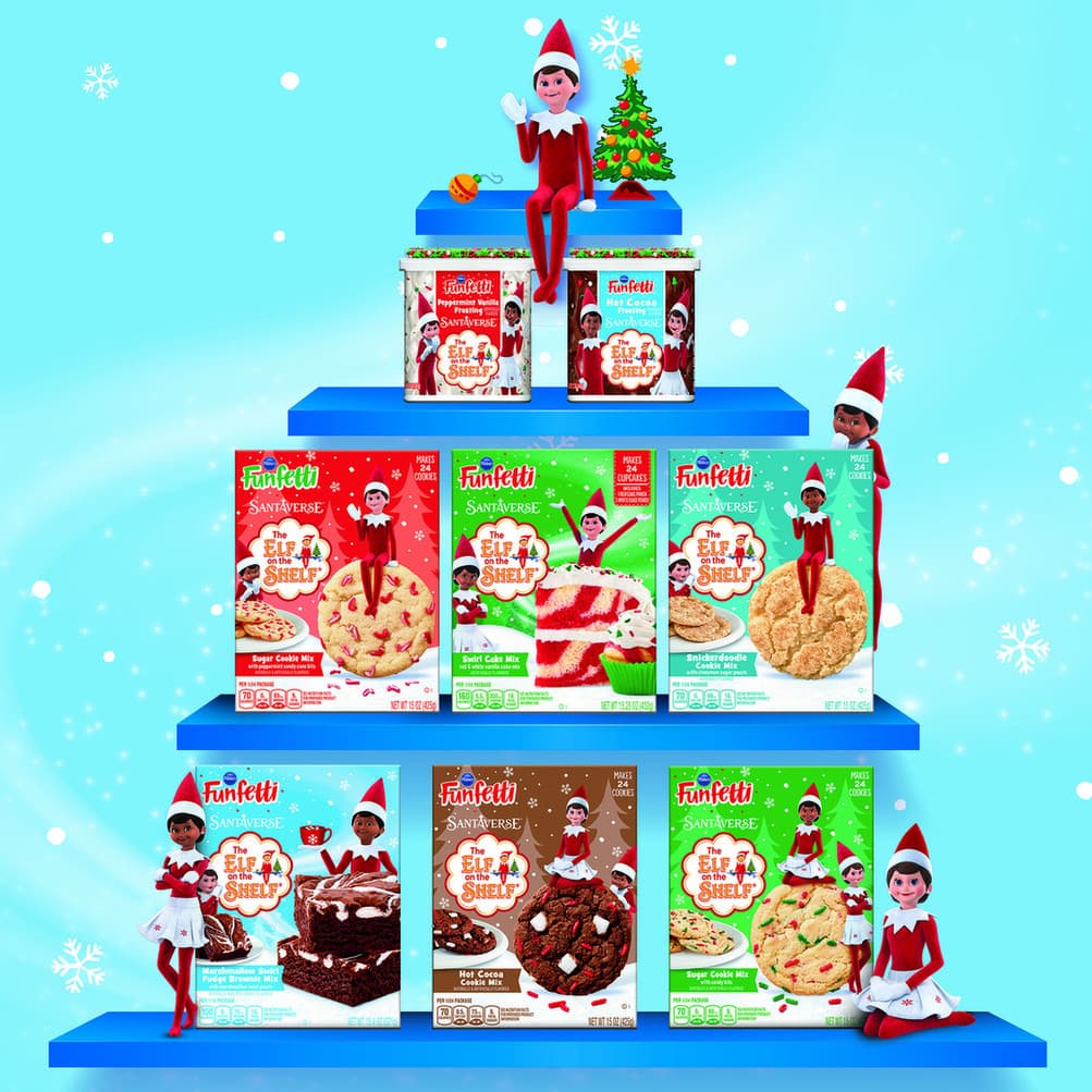 Pillsbury Funfetti and Elf On The Shelf Cobranding Seasonal Design
