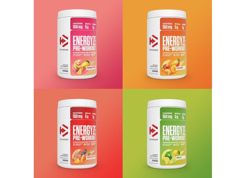 Dymatize - Energyze Pre-Workout Powder Packaging — Health & Wellness design — by Andon Guenther Design LLC — 2024 GDUSA award entry
