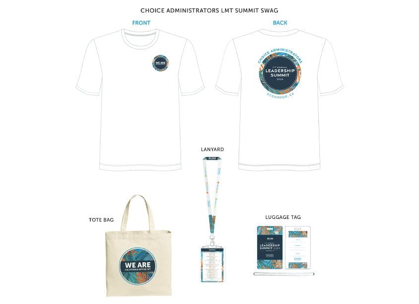 CHOICE Administrators Leadership Management Team Summit Swag — Health & Wellness design — by The Word & Brown Companies — 2024 GDUSA award entry