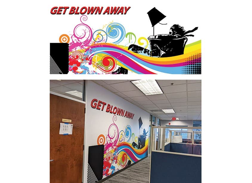 Blown Away Guy Wall Decal