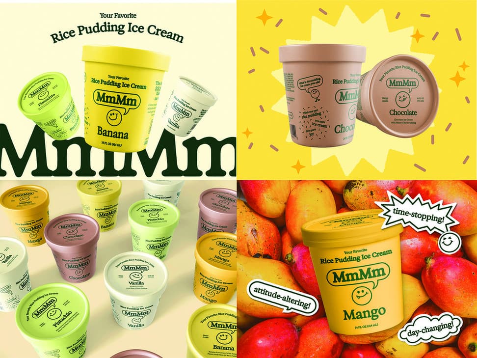 MmMm Rice Pudding Ice Cream Packaging