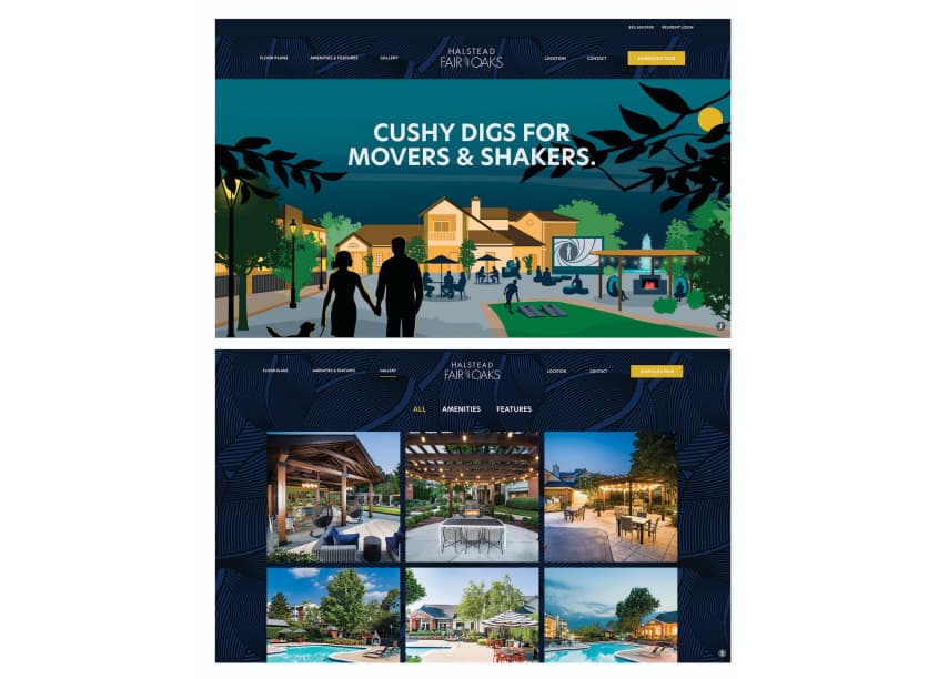 Halstead Fair Oaks Residential Website — Digital Design — by Neoscape — 2021 GDUSA award entry