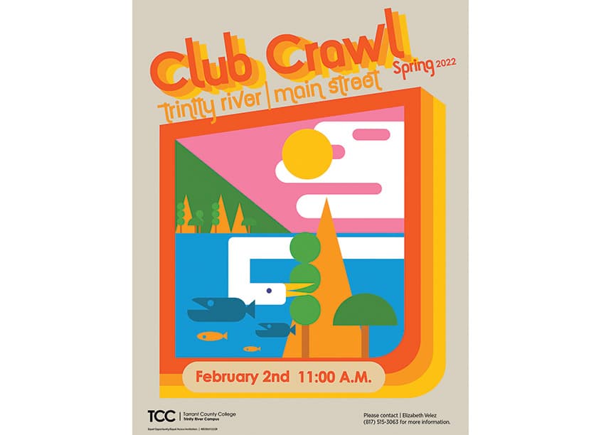 Trinity River Club Crawl Spring 2022 Poster