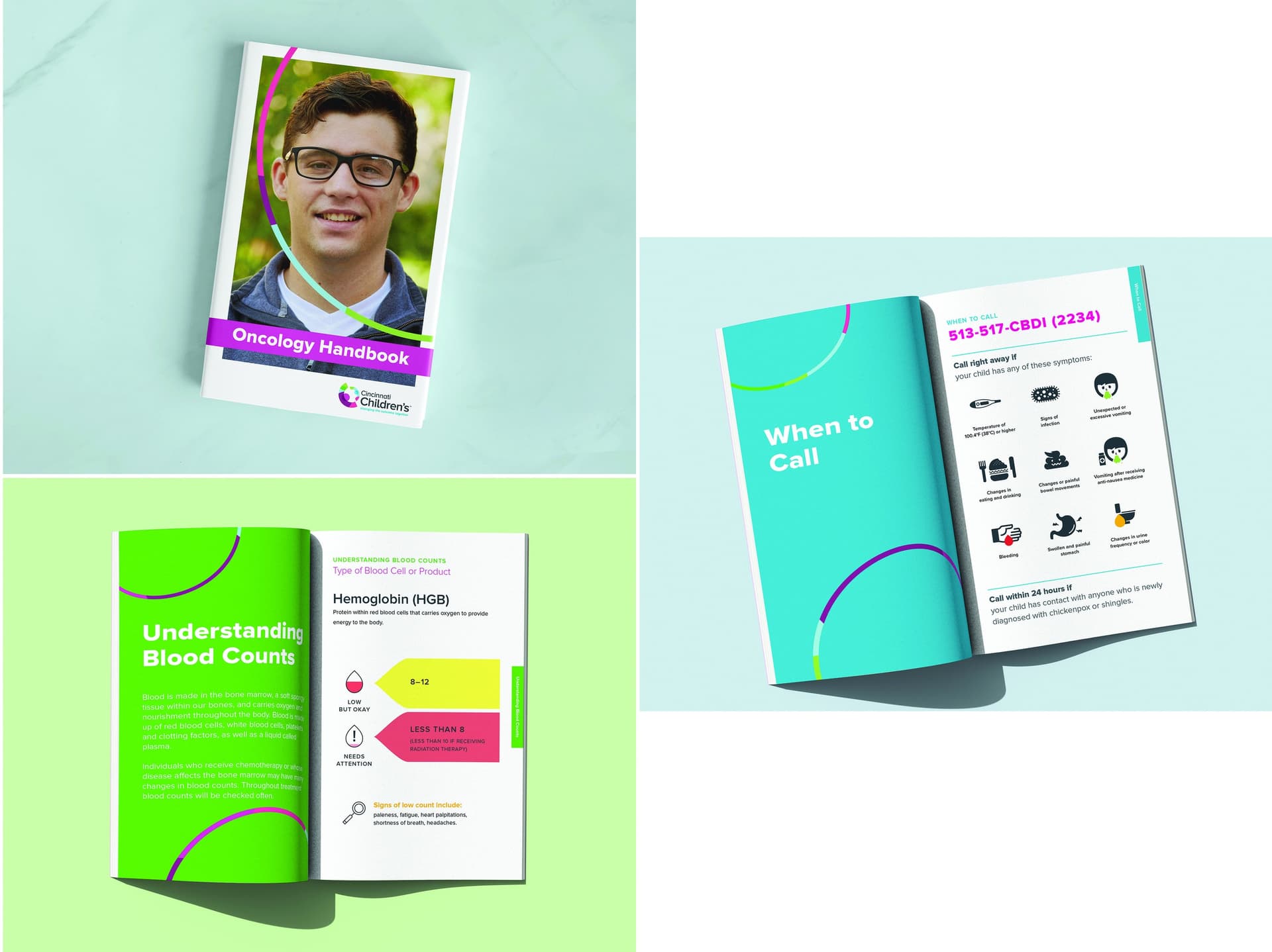 Pediatric & Adolescent Oncology Handbook — Books design — by Live Well Collaborative — 2025 GDUSA award entry