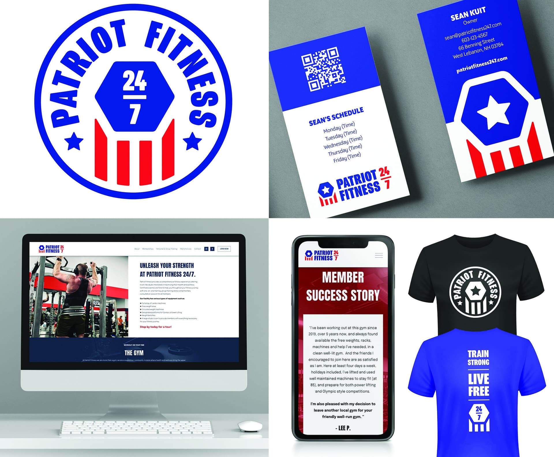 Patriot Fitness 24/7 Brand Identity and Website