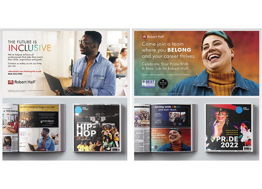 Robert Half Black Heritage Month and Pride Advertisements (USA Today)