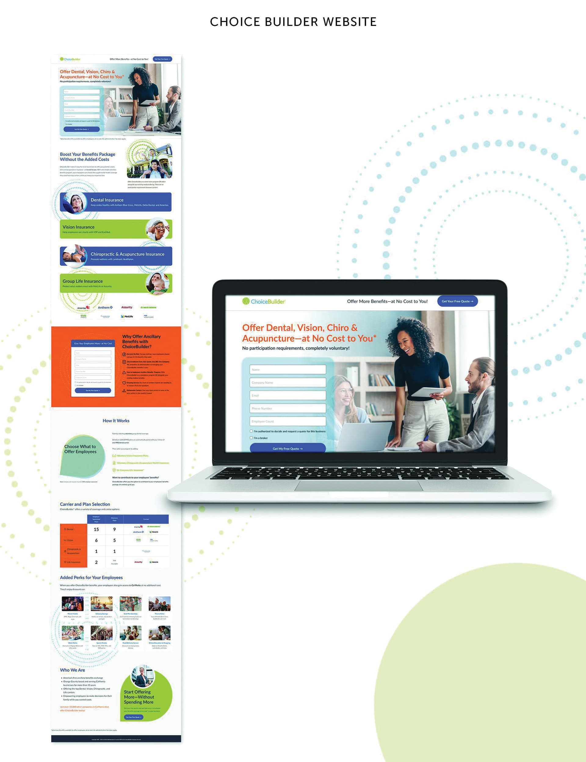 ChoiceBuilder Landing Page and Microsite