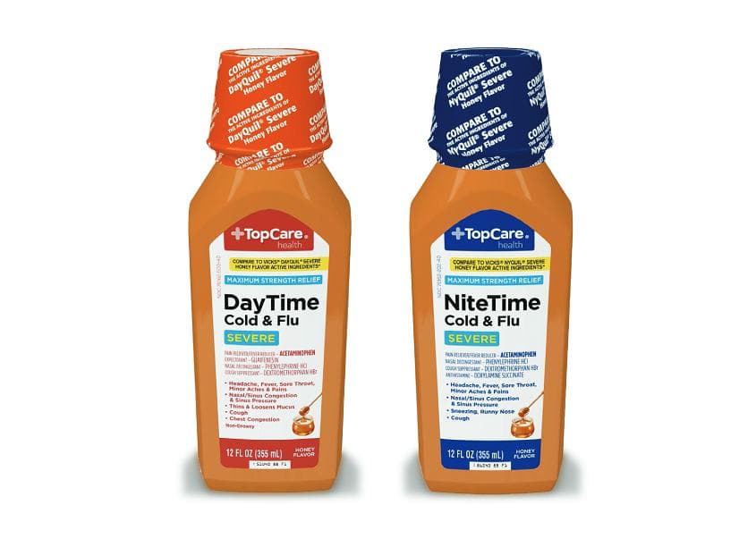 TopCare Honey Flavor DayTime/NiteTime Cold & Flu — Health & Wellness design — by Topco Associates, LLC — 2024 GDUSA award entry