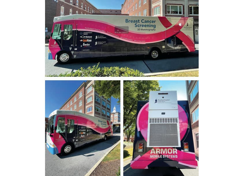 Mobile Mammography Coach Wrap Design